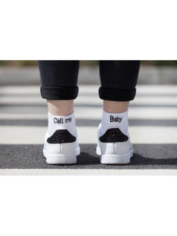 Chaussettes blanches Femme Call me baby