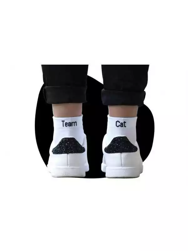Chaussettes blanches Homme Team Cat