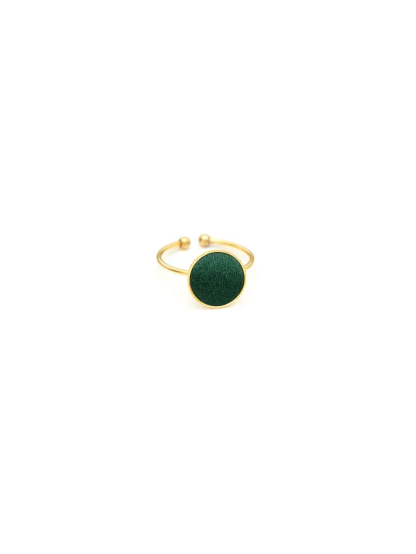 Bague dorée et verte - Céleste