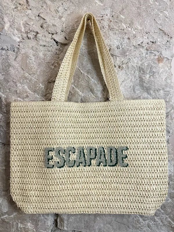 Grand Sac en raphia Escapade