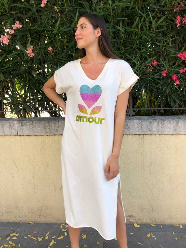 robe-t-shirt-amour-blanche-berenice